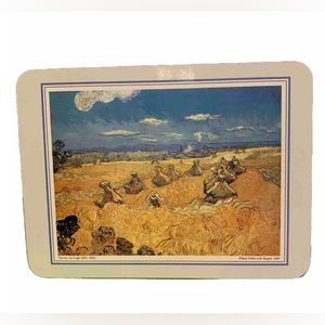 Van Gogh “Wheatfield With A Reaper” Cork Backed Art Themed Placemat/Trivet